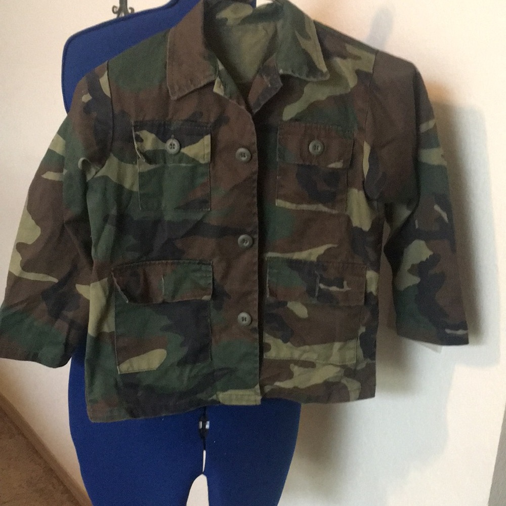 Boys Army Fatigue Jacket (small - fits about size 7 in boys).